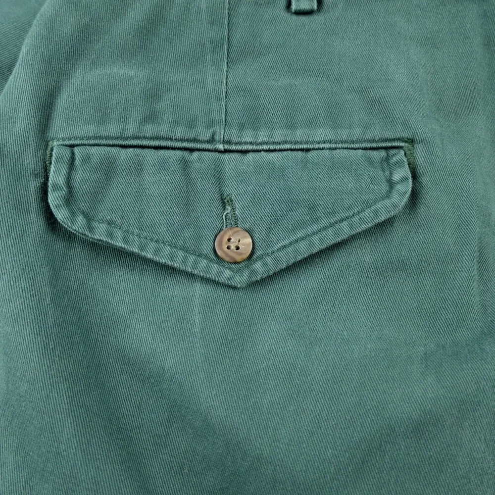 Vintage 90s Polo Ralph Lauren Golf Pants Mens 36x30 Green Pleated Chino USA Made